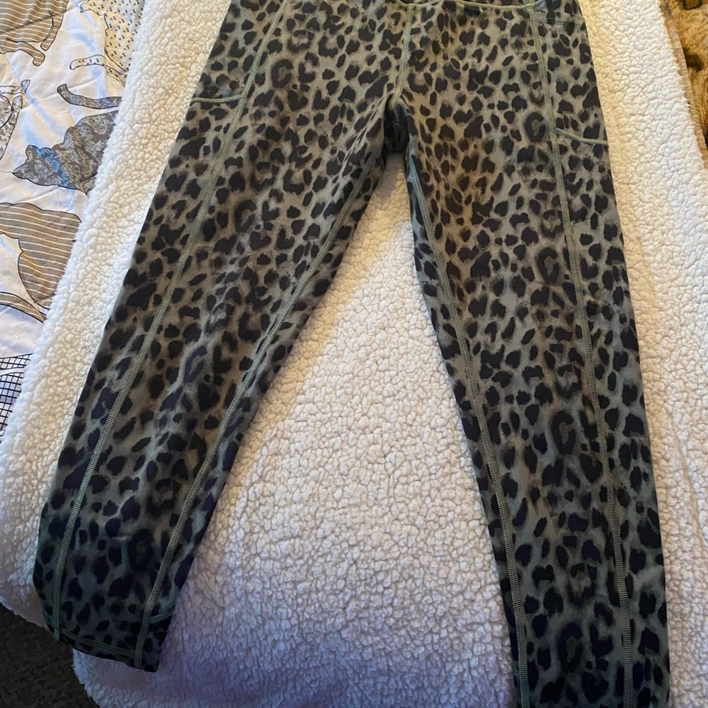VS Green Leopard Leggings